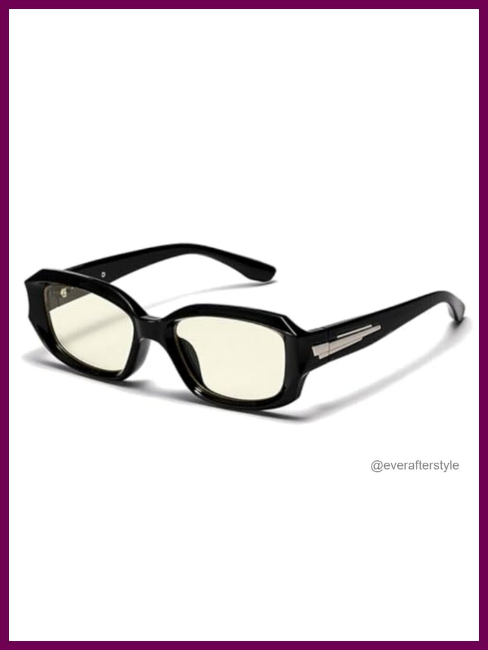 Retro 90s Rectangle Square Sunglasses UV400 Full-Frame Unisex